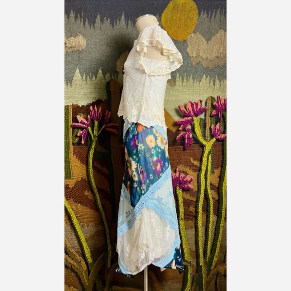 Anthropologie Printed Mermaid Maxi Skirt LP - Picture 10 of 16